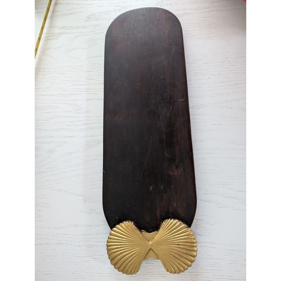 Rubel&Co, Dark Wood‎ Cheese Board With Shell Decor - Picture 1 of 6